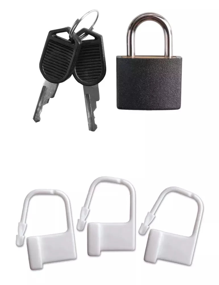 Advanced Fetish Essentials silikoninė ir plieninė intymių suvaržymų sistema, 12,7 cm