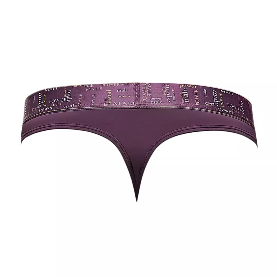 Male Power Avant-Garde Enhancer stygos, L/XL, violetinės spalvos su koliažinio teksto juosta