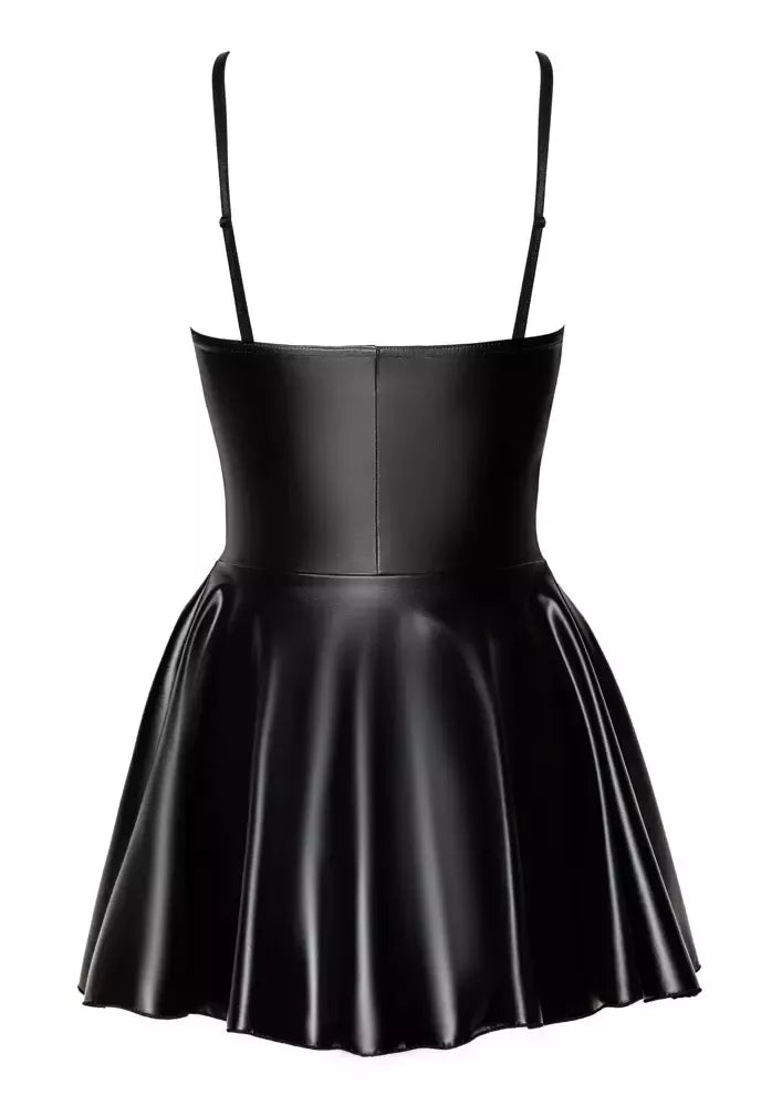Noir Handmade Libido Tube Dress S – „Powerwetlook“ juoda mini suknelė