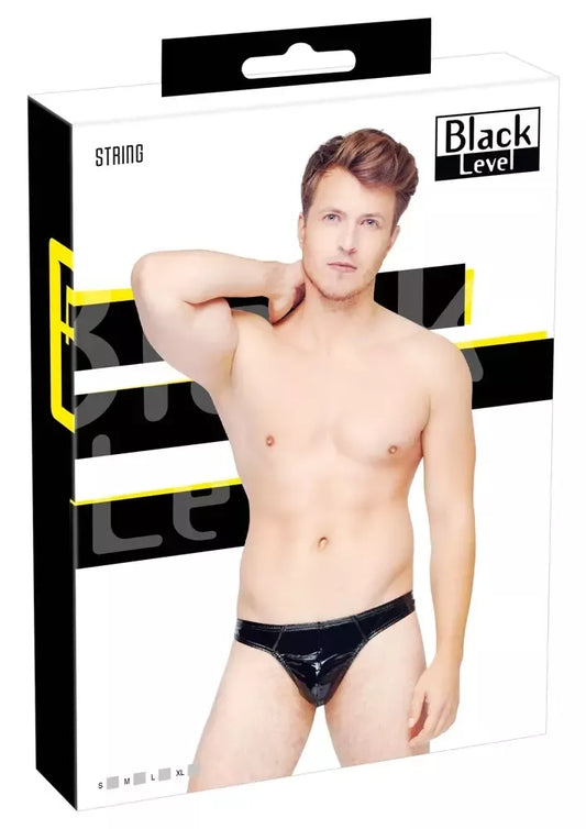 Black Level Rio vyriškos trumpikės M dydžio, blizgiu bi-elastiniu vinilo paviršiumi