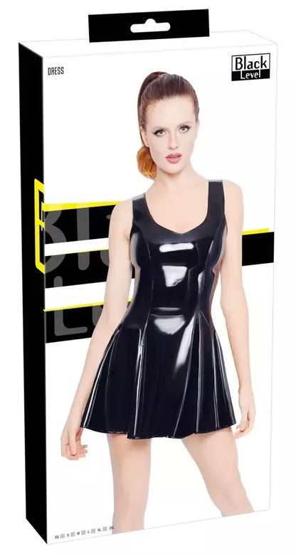 Black Level vinilinė suknelė Black M – blizgus, prigludęs modelis be rankovių