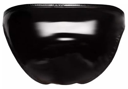 Black Level vinilinės kelnaitės XL – blizgūs 4-krypčių tamprumo juodi apatiniai