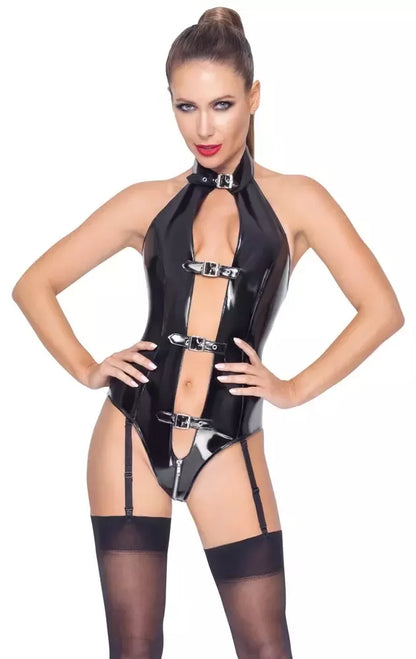 Black Level Vinyl Body Buckle M – reguliuojami dirželiai, blizgus paviršius