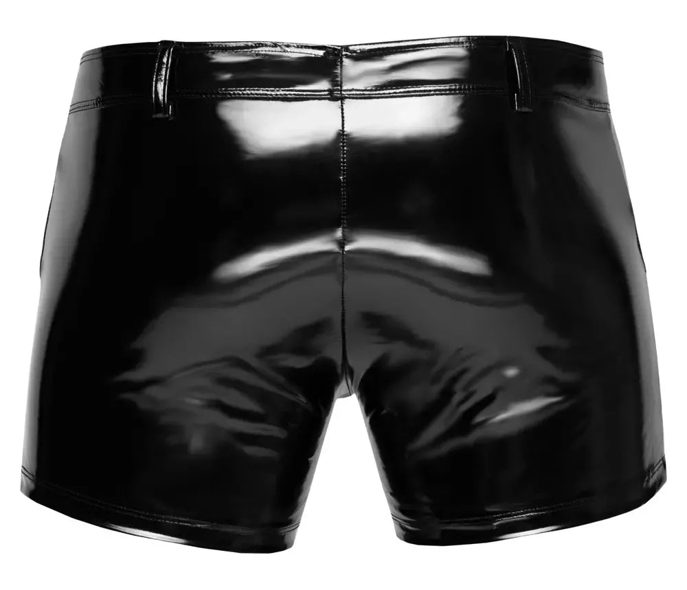 Black Level Vinyl Pants XL – blizgios tamprios kelnės su užtrauktuku priekyje