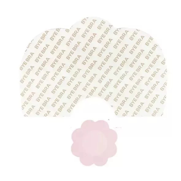Bye Bra Breast Lift Tape & Silk Covers D-F Nude 3 porų rinkinys