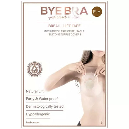 Bye Bra F-H Breast Lift System & Fabric Covers kūno spalvos – 3 poros