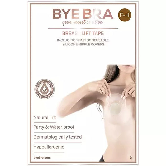 Bye Bra F-H Breast Lift System & Fabric Covers kūno spalvos – 3 poros