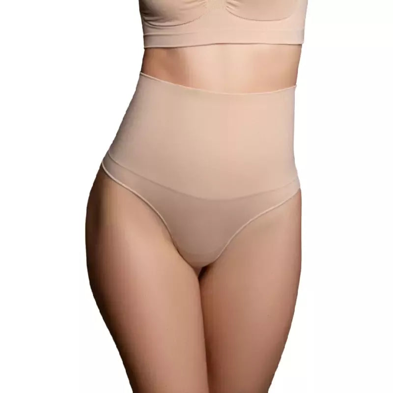 Bye Bra High Waist Seamless Thong Shaping Girdle Beige L