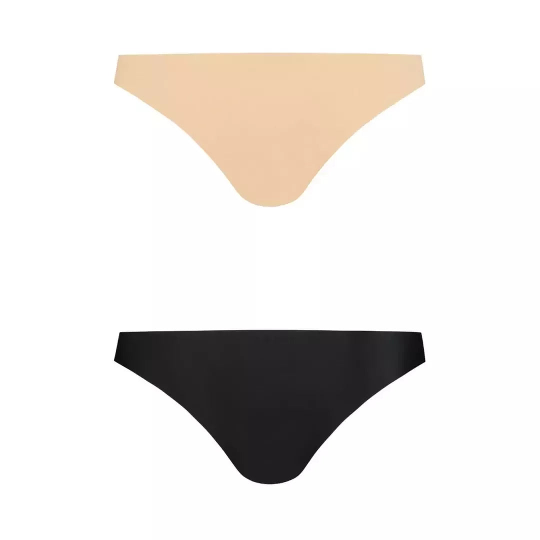 Bye Bra Invisible Brazilian Briefs Nude & Black XL 2-Pack besiūlės