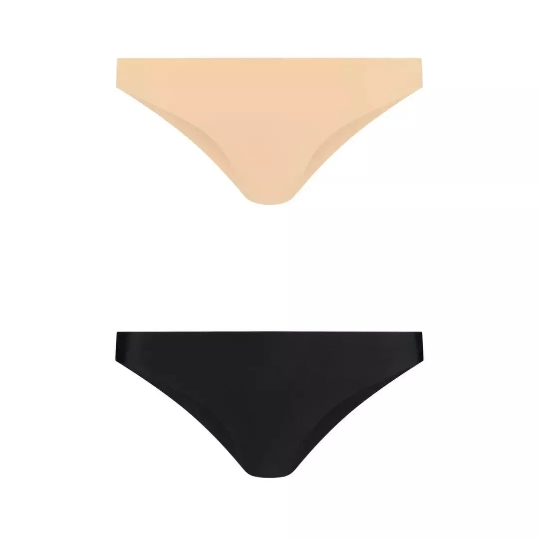 Bye Bra Invisible Brazilian Briefs Nude & Black XL 2-Pack besiūlės