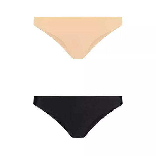 Bye Bra Invisible Brazilian Briefs Nude & Black XL 2-Pack besiūlės