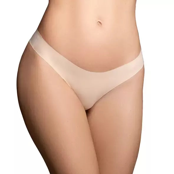 Bye Bra Invisible braziliškų kelnaičių 2 vienetų rinkinys, kūno spalvos ir juodos, M dydis