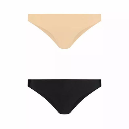 Bye Bra Invisible braziliškų kelnaičių 2 vienetų rinkinys, kūno spalvos ir juodos, M dydis