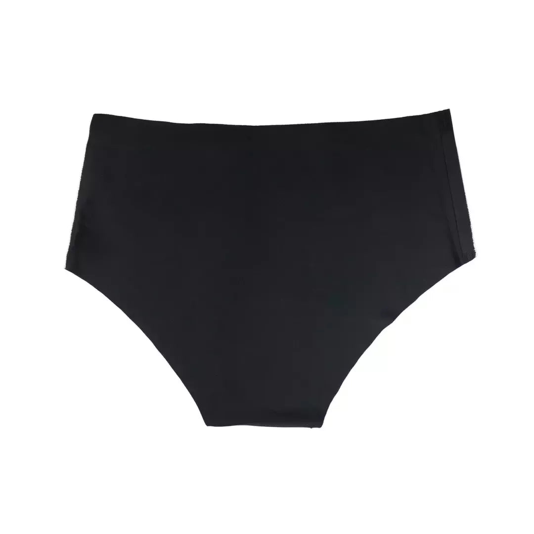 Bye Bra Invisible High Brief 2 dalių rinkinys, medvilninis įsiuvas, kūno spalvos ir juoda, XXL