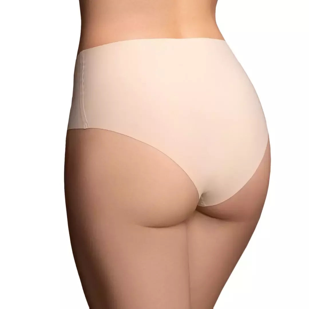 Bye Bra Invisible High Brief 2 dalių rinkinys, medvilninis įsiuvas, kūno spalvos ir juoda, XXL