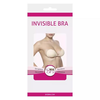 Bye Bra Invisible Support B kaušelio kūno spalvos liemenėlė – daugkartinė lipni sistema