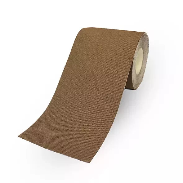 Bye Bra kūno juosta 6,5 cm x 5 m ir rudi atlasiniai dangteliai – plati, atspari vandeniui, vieno dydžio