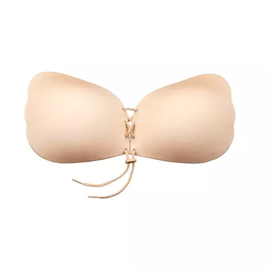 Bye Bra Lace-It beznenačių lipni liemenėlė, B kaušelis, kūno spalvos – reguliuojama atrama