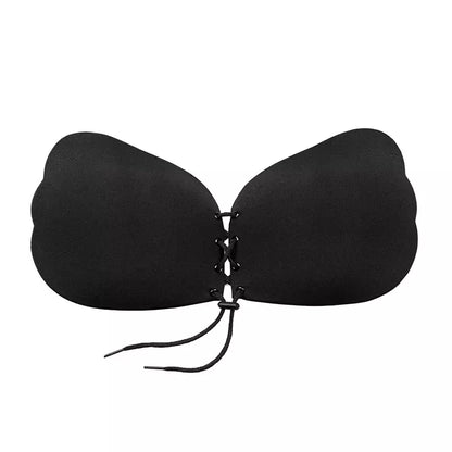 Bye Bra Lace-It Bra Cup B Black – reguliuojama liemenėlė be petnešėlių