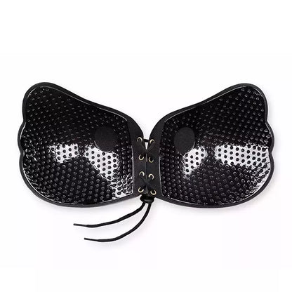 Bye Bra Lace-It Bra Cup B Black – reguliuojama liemenėlė be petnešėlių