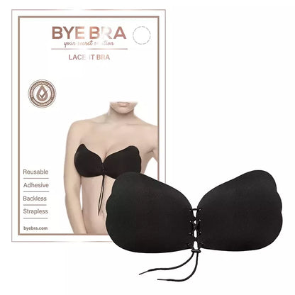 Bye Bra Lace-It lipni liemenėlė, C kaušelis, juoda – reguliuojama iškirptė