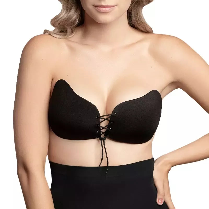 Bye Bra Lace-It lipni liemenėlė, C kaušelis, juoda – reguliuojama iškirptė