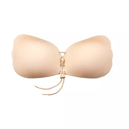 Bye Bra Lace-It Nude A – liemenėlė be petnešėlių su reguliuojamu suveržimu