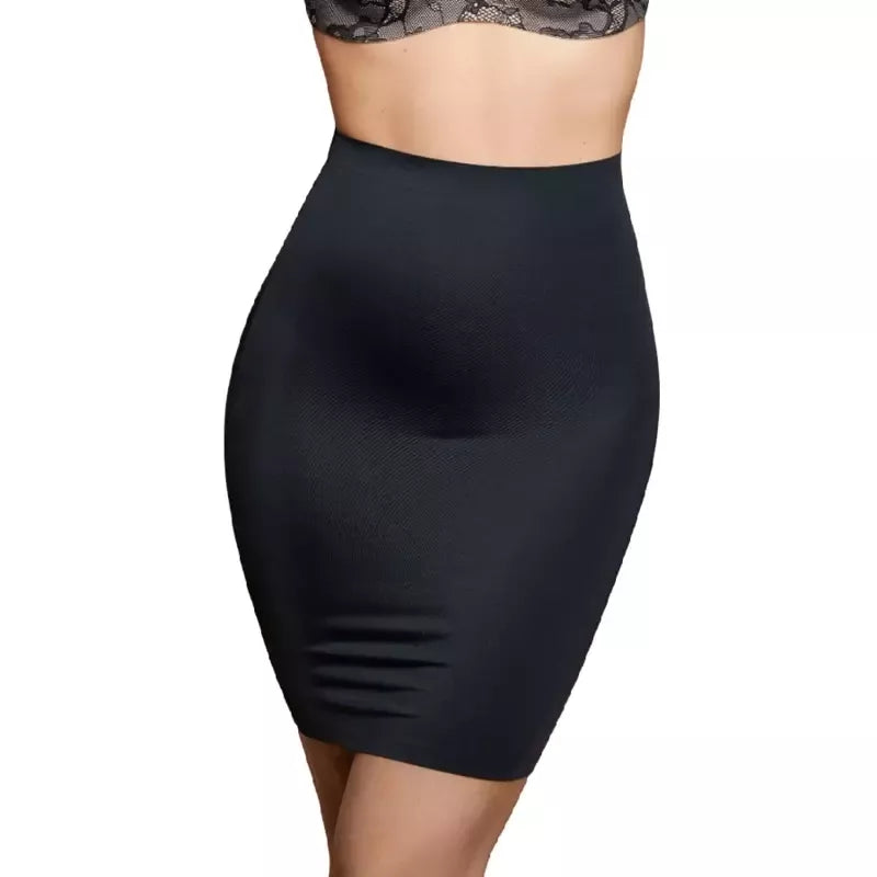 Bye Bra Light Control Skirt Invisible juodas, M – Besiūlis modeliuojantis apatinis sijonas