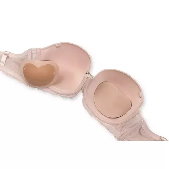 Bye Bra lipnūs push-up tipo įdėklai, kūno spalvos – nepastebimi, daugkartinio naudojimo