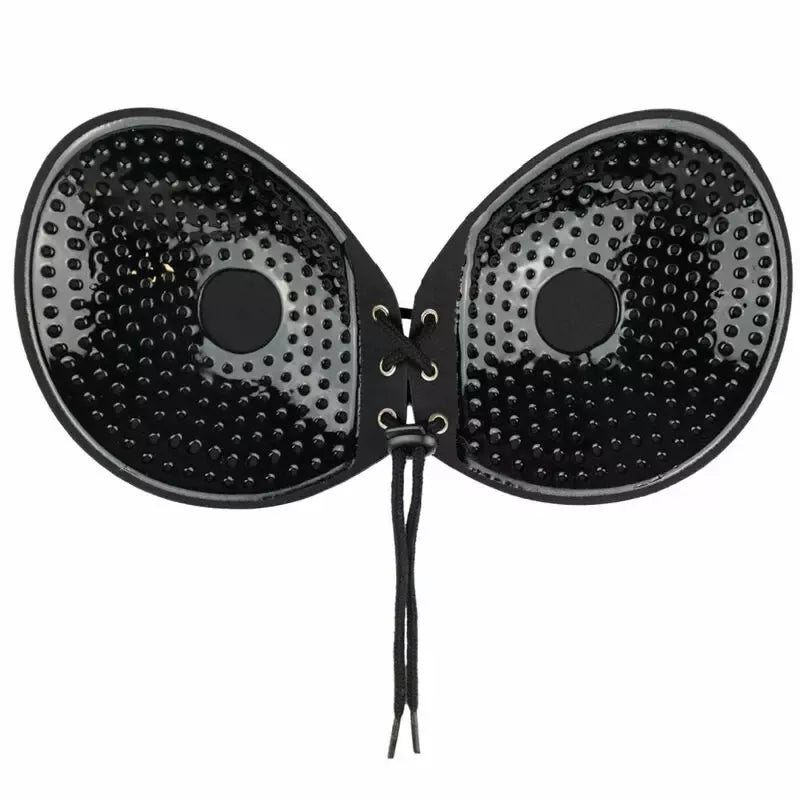 Bye Bra Round Lace-It lipni liemenėlė, juoda, E kaušelis – nematomas sprendimas be petnešėlių