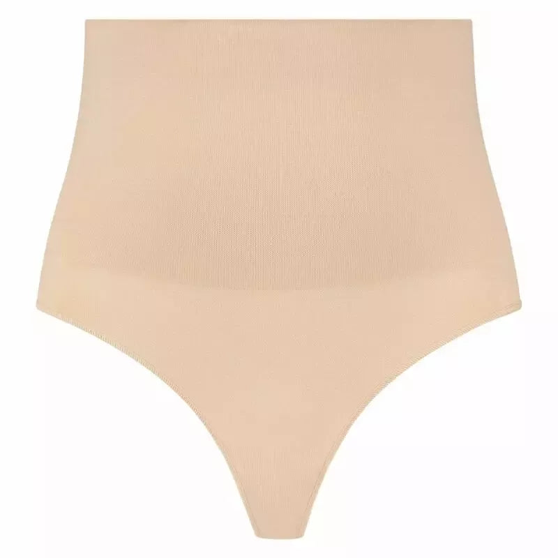 Bye Bra Seamless High Waist Thong Shapewear smėlio spalvos, S dydis
