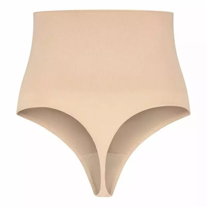 Bye Bra Seamless High Waist Thong Shapewear smėlio spalvos, S dydis