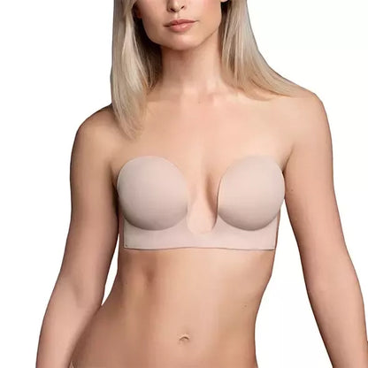 Bye Bra Seamless U-Style Nude Bra A kaušelis – nematomas sprendimas be petnešėlių
