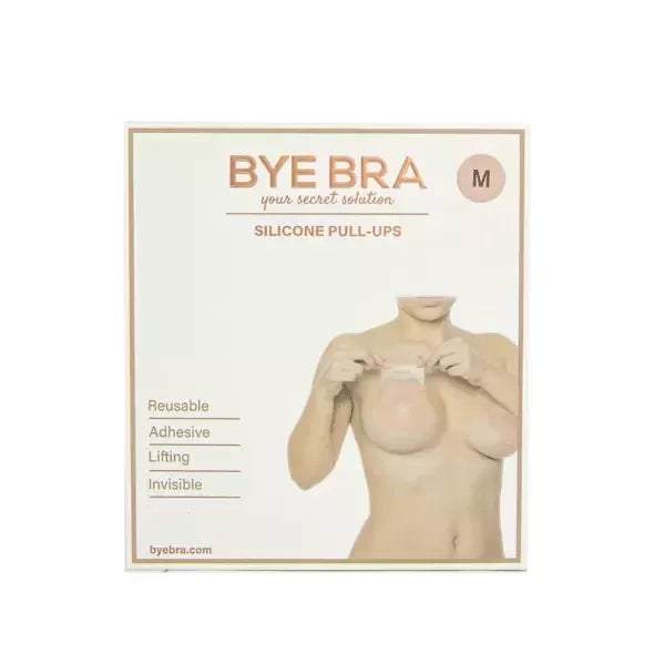 Bye Bra Silicone Pull-Ups Nude Transparent 10cm daugkartinio naudojimo pakeliančios pagalvėlės