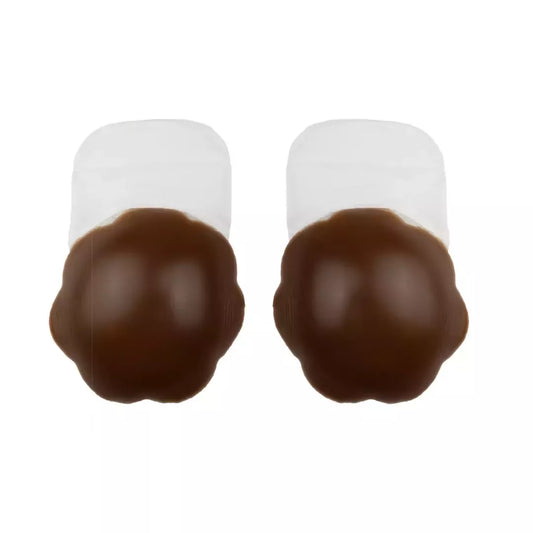 Bye Bra silikoniniai krūtinę pakeliantys įklotai XL Brown – daugkartinio naudojimo nematoma atrama 12 cm