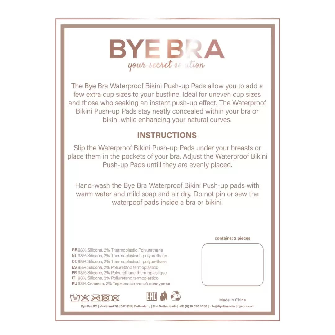 Bye Bra Waterproof Pads Clear – nematomos atraminės pagalvėlės, 1 pora