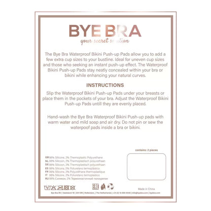 Bye Bra Waterproof Pads Clear – nematomos atraminės pagalvėlės, 1 pora