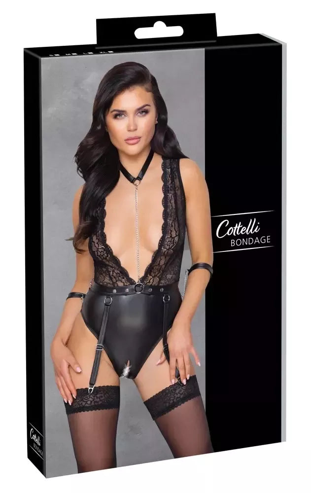 Cottelli Bondage Body L – nėriniai ir matiškumas, reguliuojama suvaržymo sistema