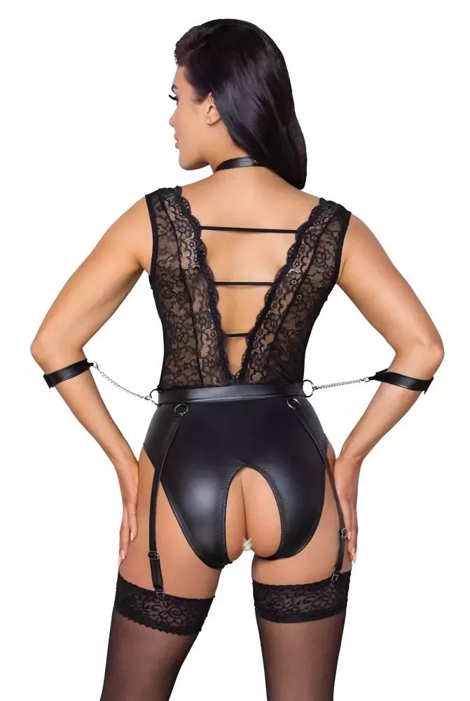 Cottelli Bondage Body L – nėriniai ir matiškumas, reguliuojama suvaržymo sistema