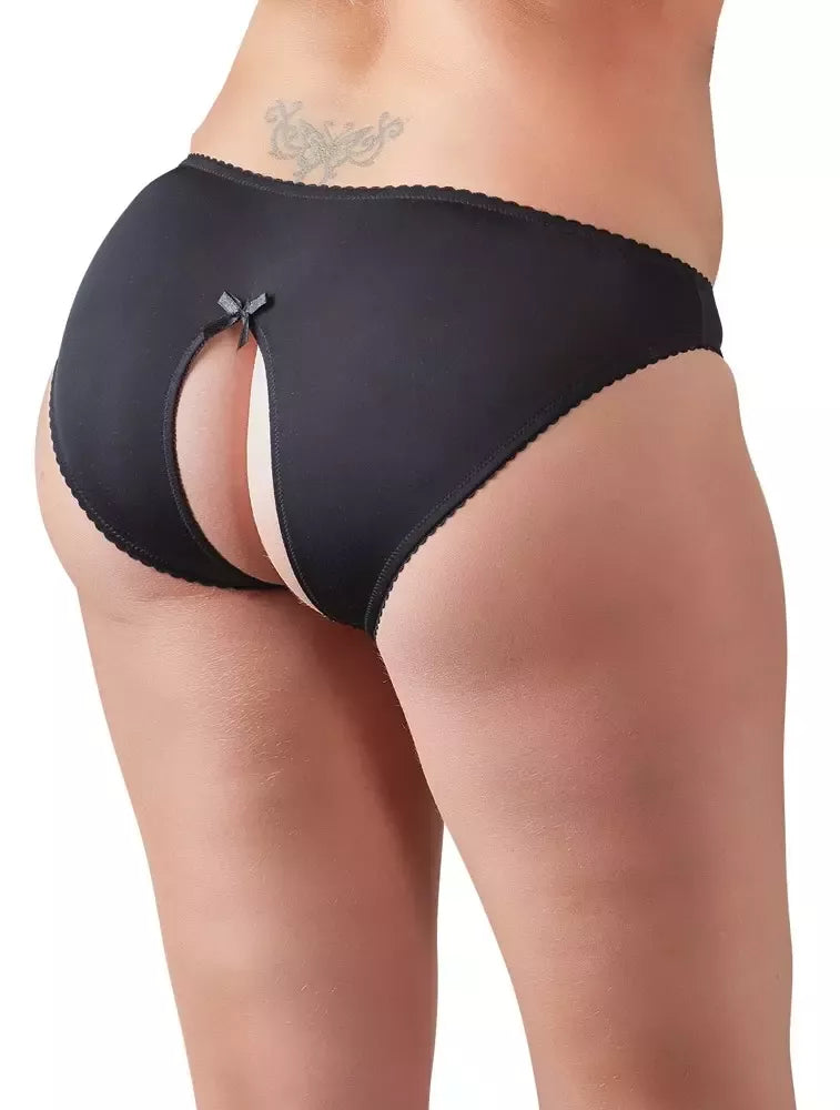 Cottelli Collection 3XL kelnaitės be klynuko su nėrinių akcentais, juodos