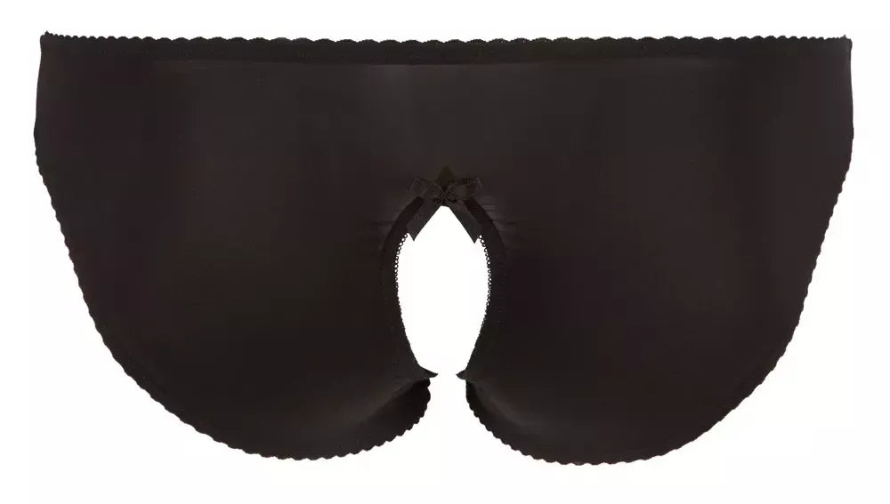 Cottelli Collection 3XL kelnaitės be klynuko su nėrinių akcentais, juodos