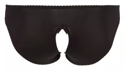 Cottelli Collection 3XL kelnaitės be klynuko su nėrinių akcentais, juodos