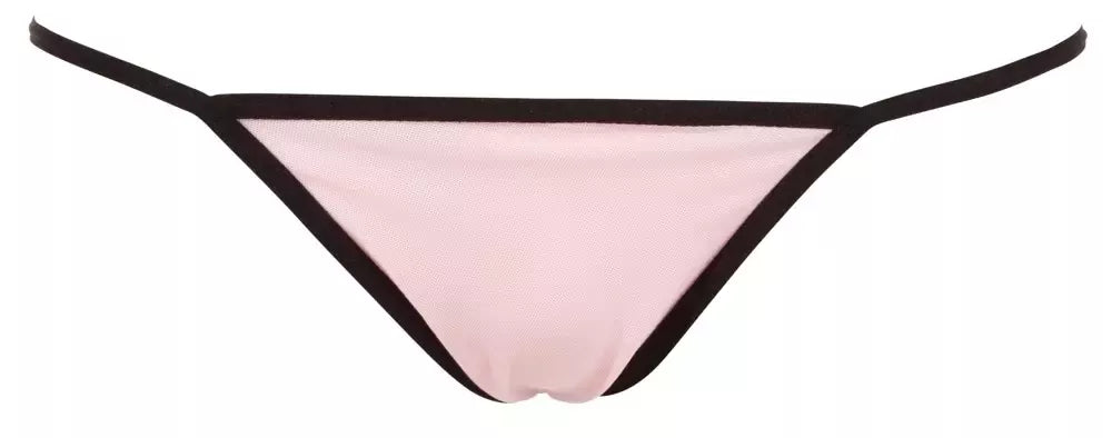 Cottelli Collection Babydoll Pink M – Nėriniais dekoruotas naktinių drabužių komplektas