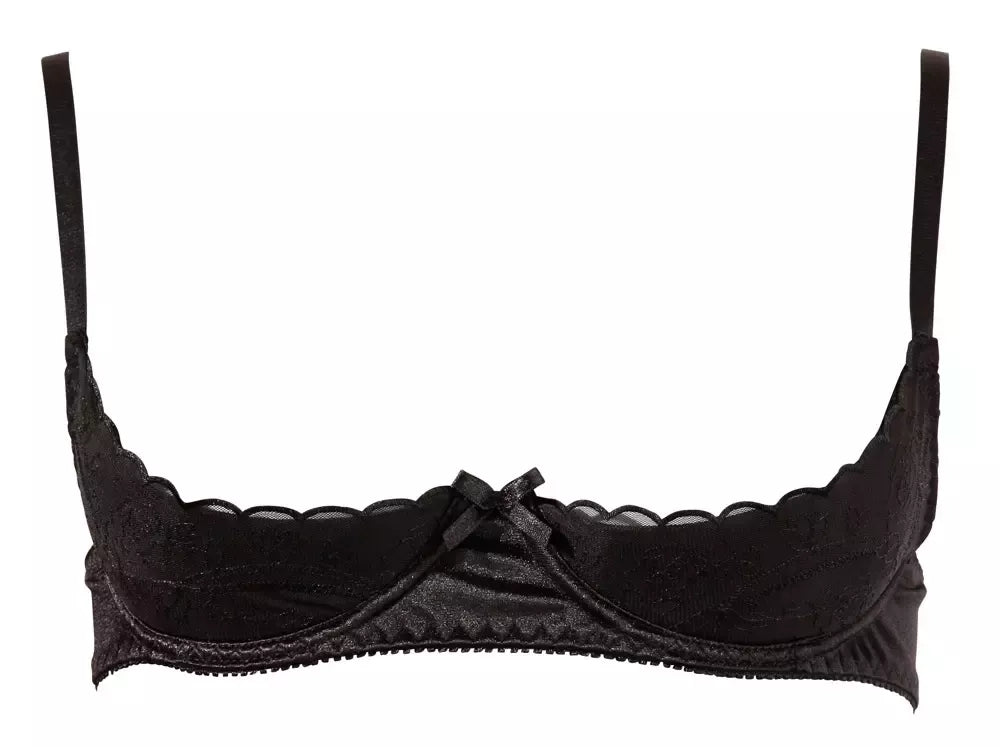 Cottelli Collection Basic Shelf Bra juoda 75B - elegantiška siuvinėta apdaila