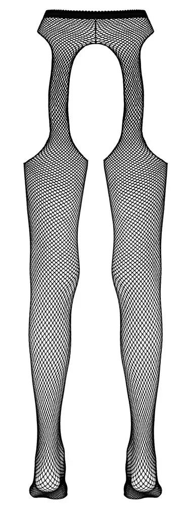 Cottelli Collection juodos tinklelio pėdkelnės su diržo imitacija L/XL