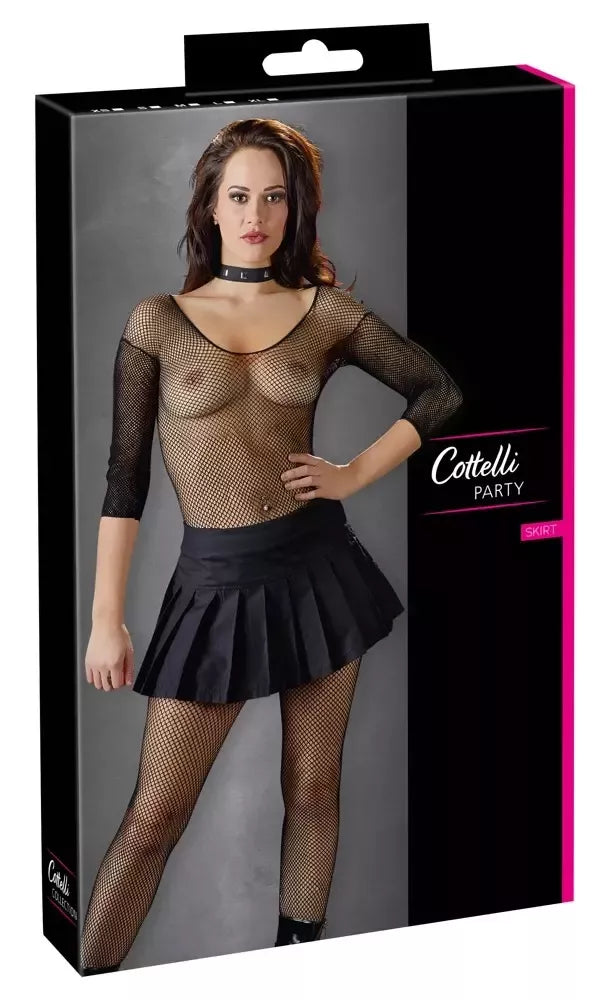 Cottelli Collection klostuotas mini sijonas, juodas, M dydis, medvilninis