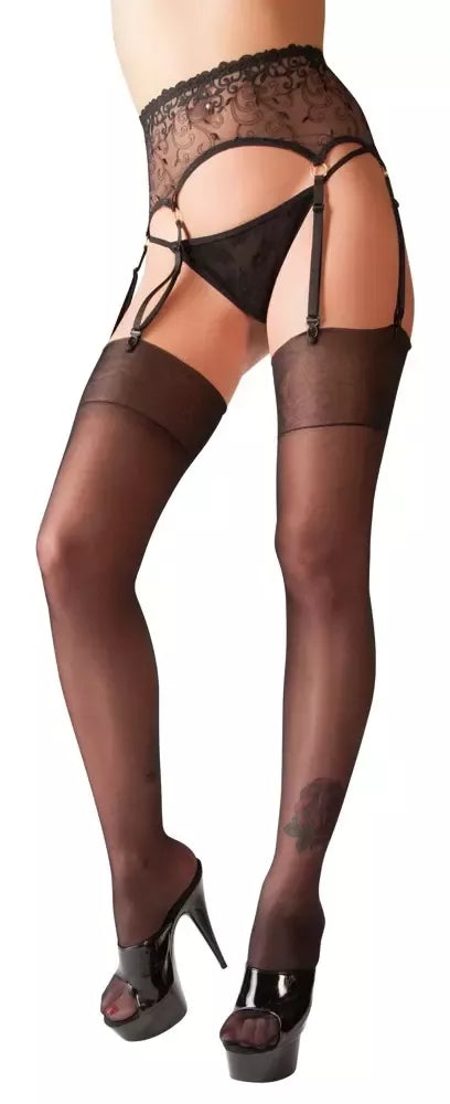 Cottelli Collection kojinės 20 denier, žvilgi apdaila, juodos, dydis M/L