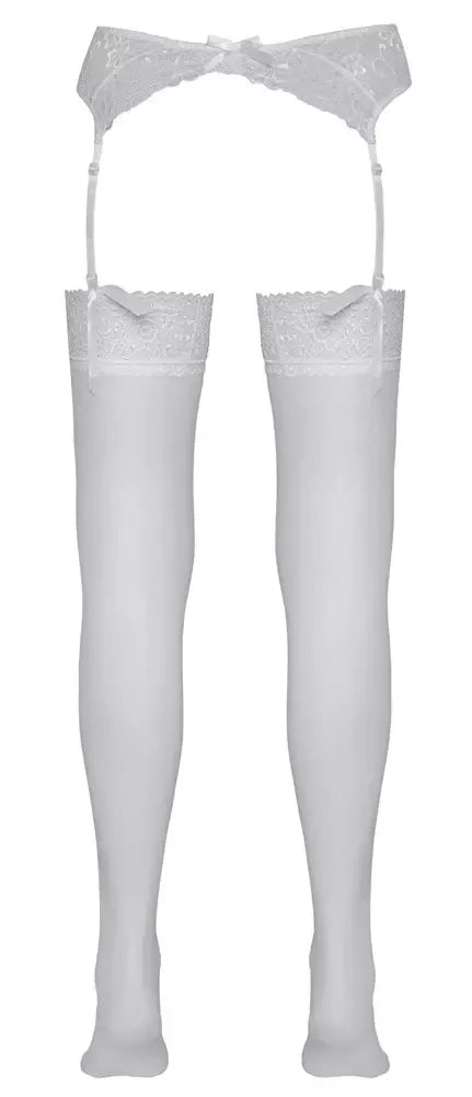 Cottelli Collection kojinės baltais gėlėtais nėriniais, Oeko-Tex, 5 dydis