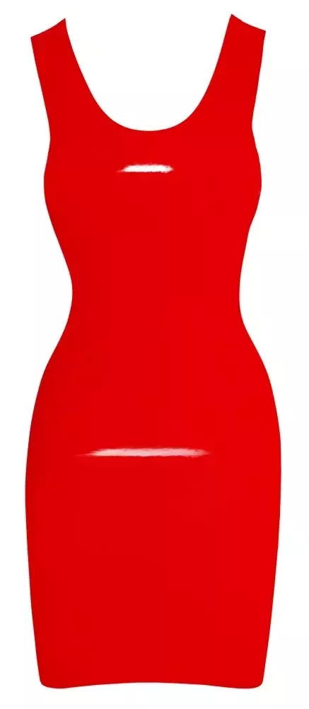 Cottelli Collection latekso suknelė, raudona, 2XL – klasikinis berankovis dizainas