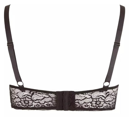 Cottelli Collection liemenėlė be kaušelių 95D – gėlėti nėriniai, su lankeliais, juoda